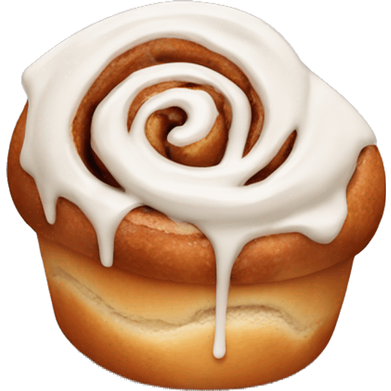 Cinnamon roll with icing  emoji