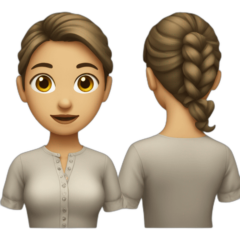 A girl wearing a blouse emoji