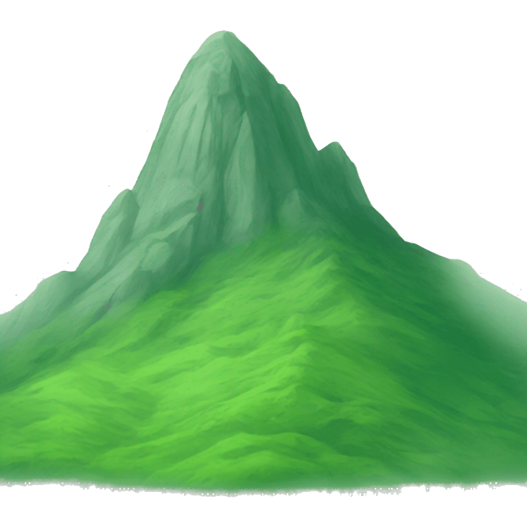 two green mountain as draw emoji