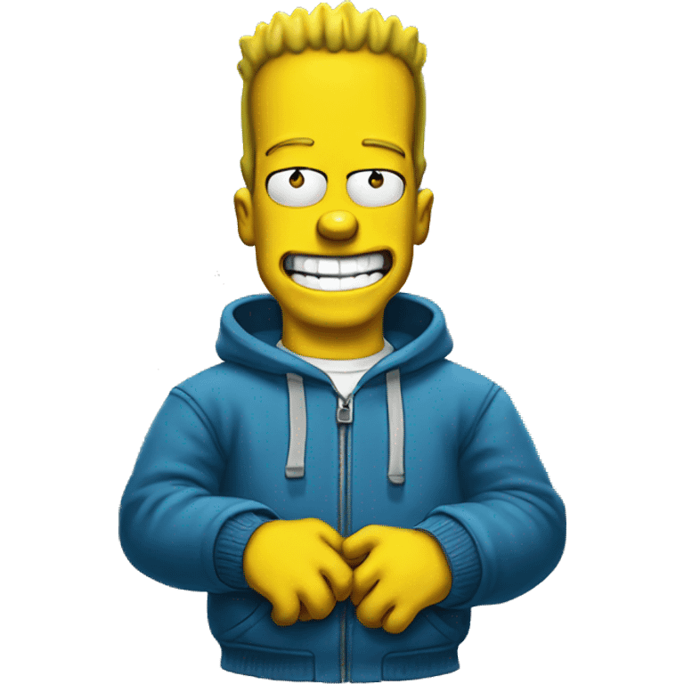 bart simpsons as a kid from the tv series "the simpsons" smiling emoji