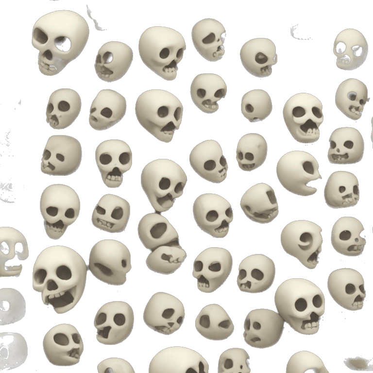 Skull in 3d shader emoji