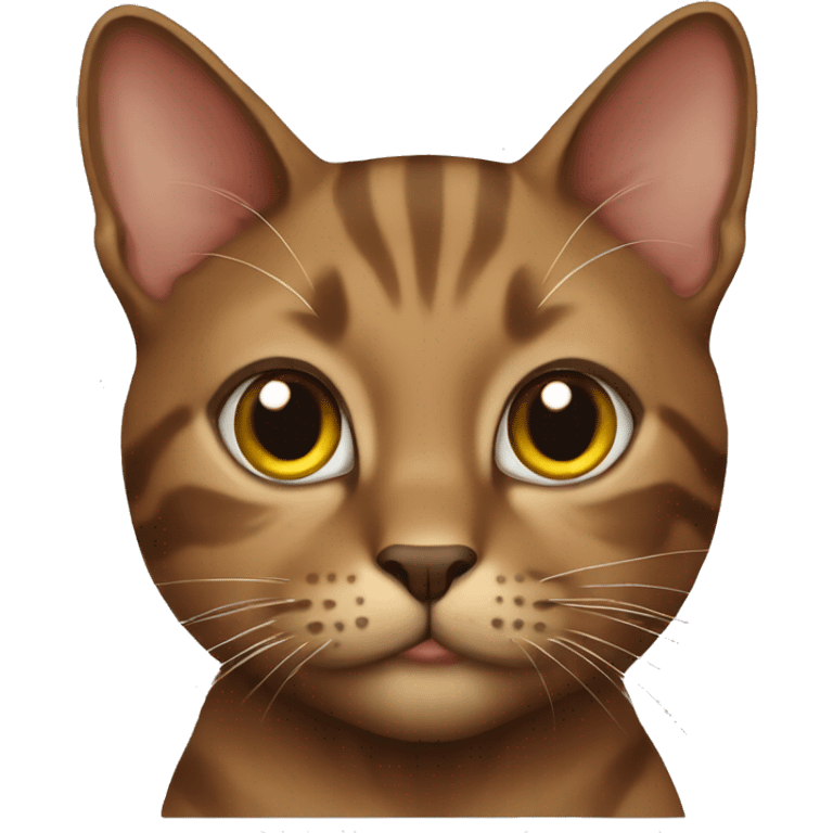 brown cat, realistic emoji