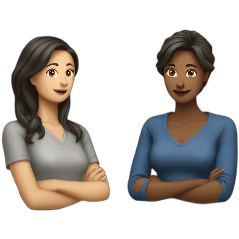 Discussion de deux femmes emoji