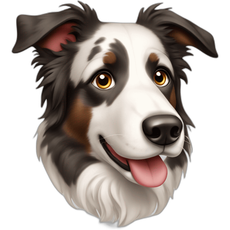 merle tan border collie emoji