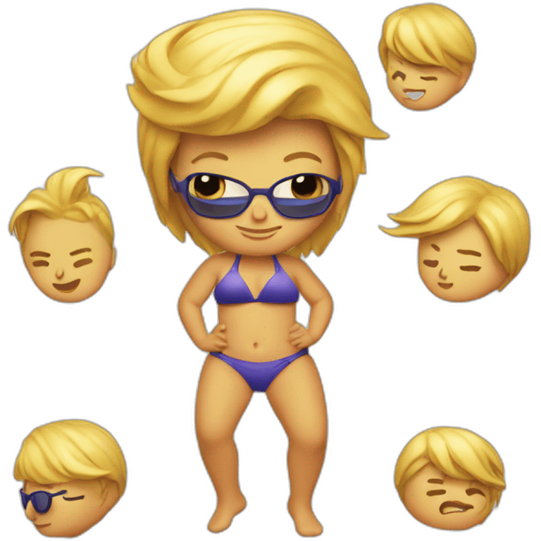 Donald trump in bikini emoji