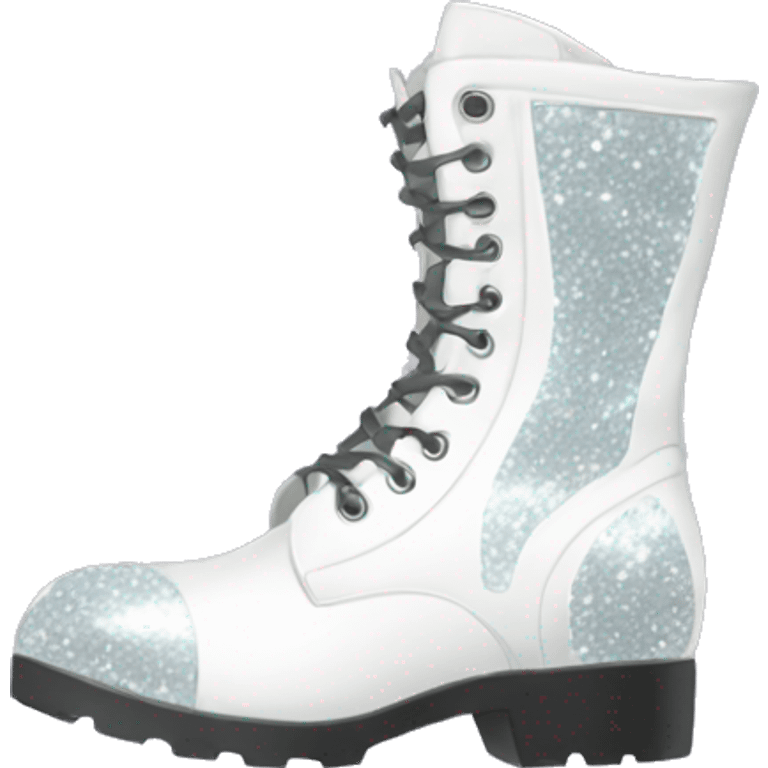 sparkly pair of white boots emoji