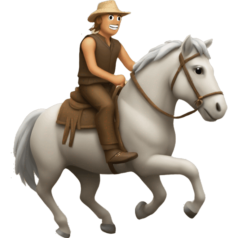 Bale man riding a horse emoji