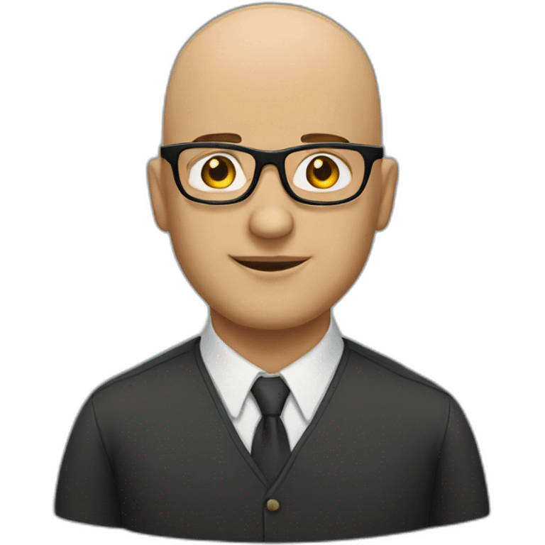 bald guy in glasses emoji