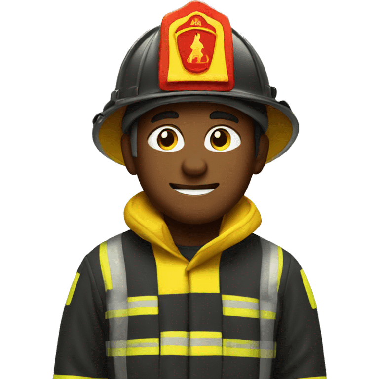 fireman in front of fire emoji