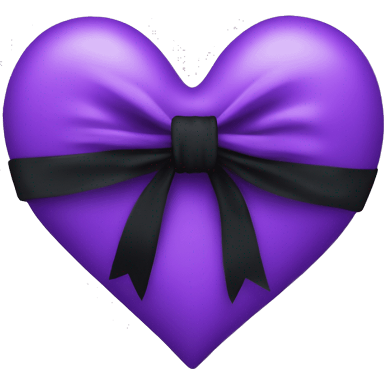 Purple heart with black bow emoji