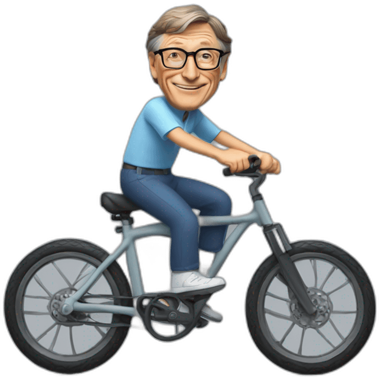 Bill Gates on the bike emoji