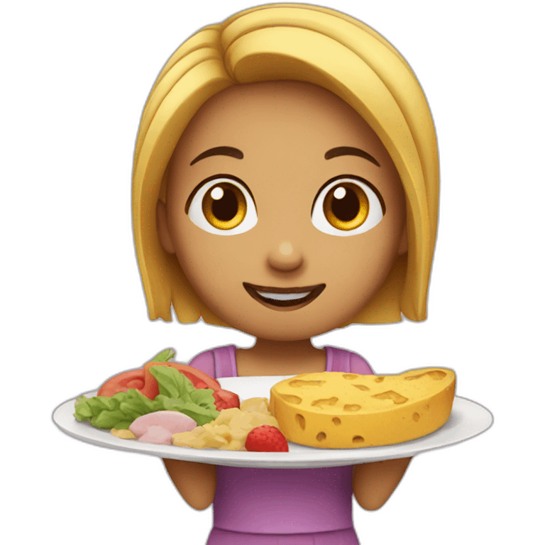 Girl who loves to eat emoji