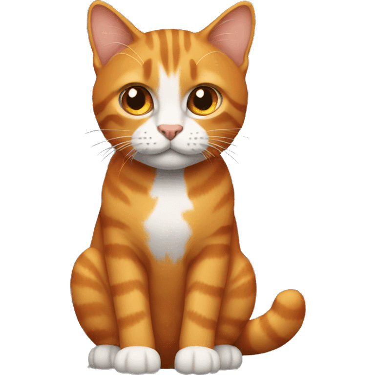 Dark Orange tabby full body emoji