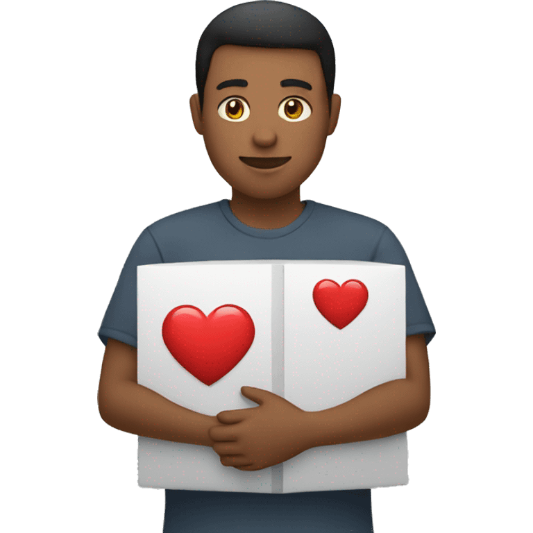 person holding heart emoji