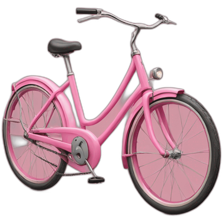 Hyperrealist Francisco franco in a pink bike emoji