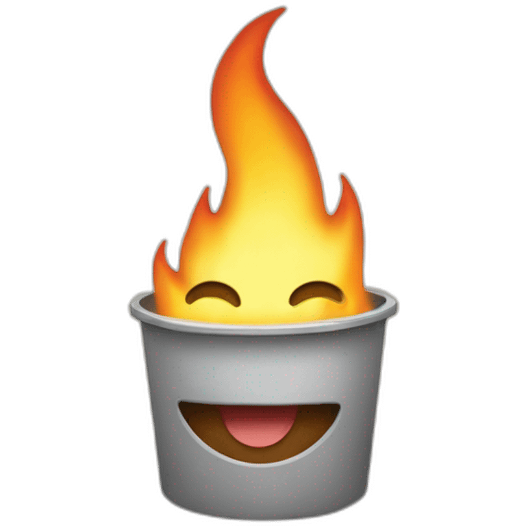 Rire dans un feu emoji