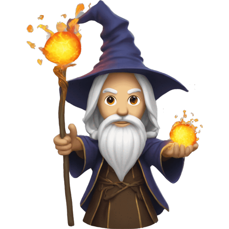 wizard casts fireball emoji