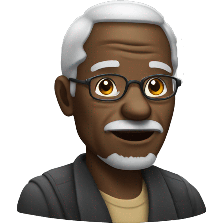 black old man with drealock emoji