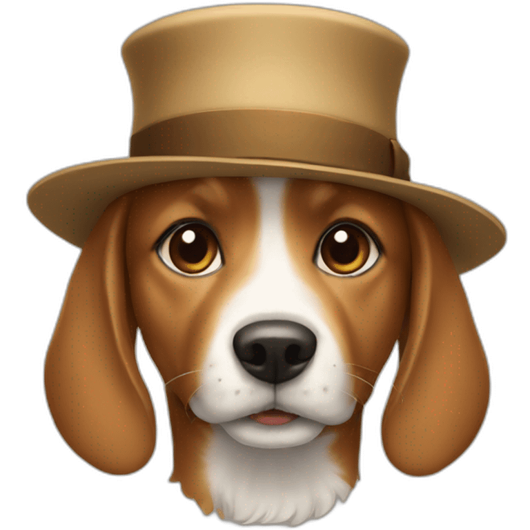 Dog with hat emoji