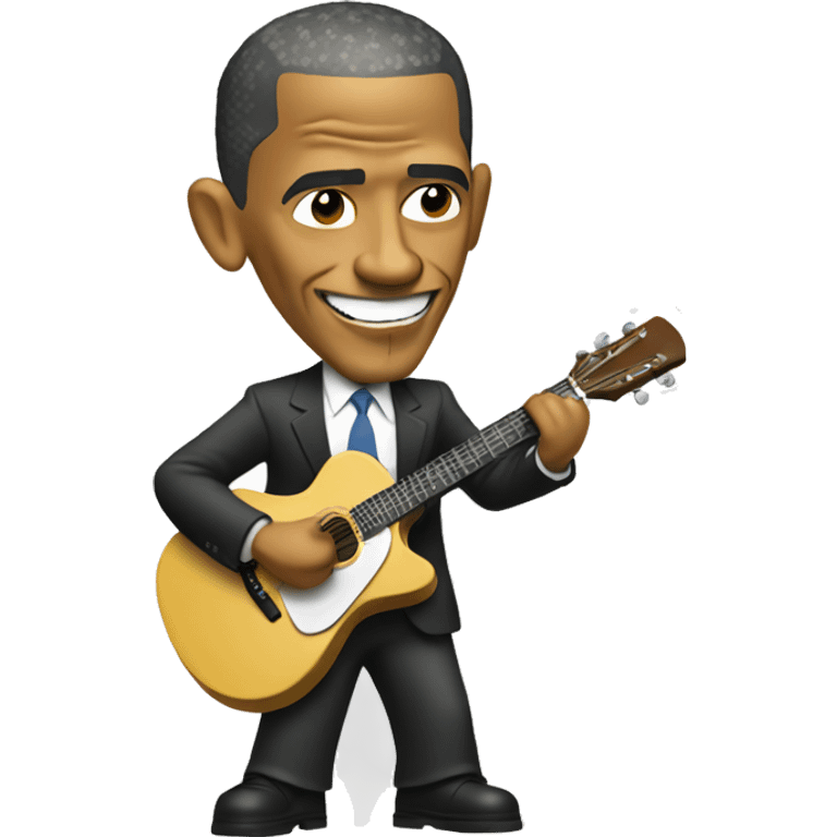 obama playing guitar emoji