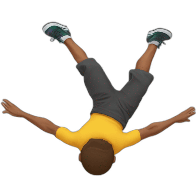 guy doing a backflip emoji