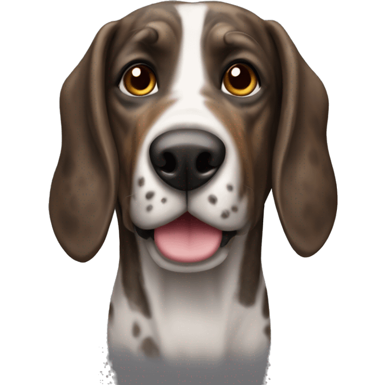 Brindle hound dog emoji