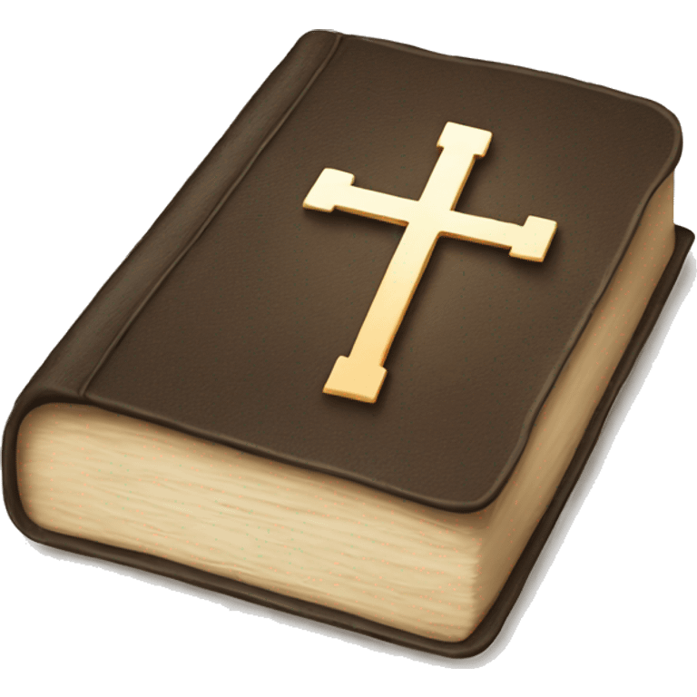 Bible with cross emoji