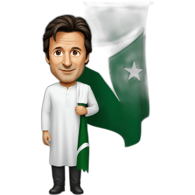 Imran Khan with Pakistan flag emoji