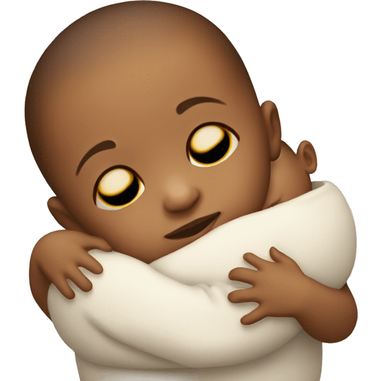 Baby cuddling  emoji