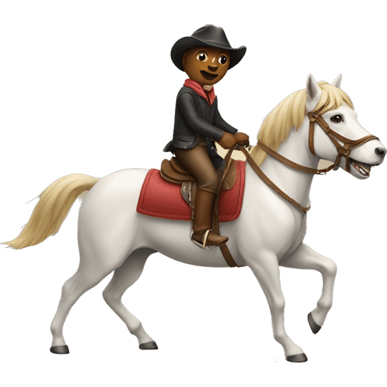 Dog riding a horse emoji