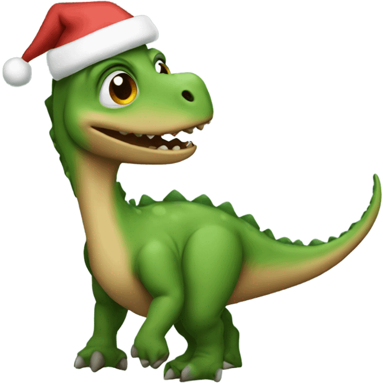 Christmas dinosaur  emoji