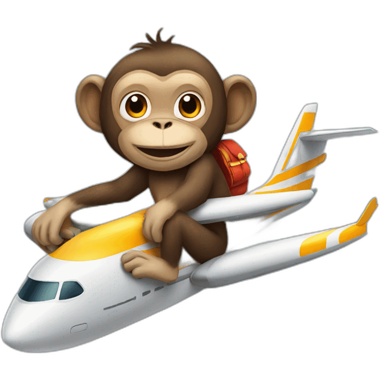 Monkey on a jet  emoji