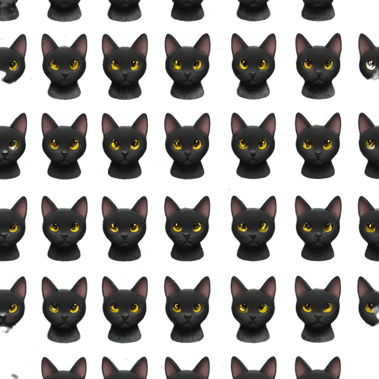 Black Bombay cat emoji