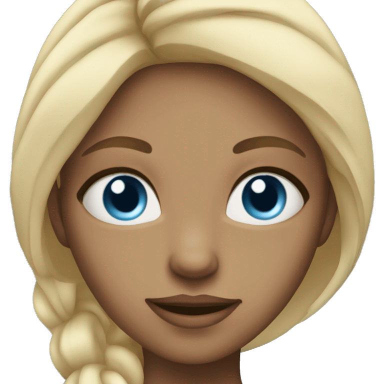 Blue-eyed girl with blond hair wellness  emoji