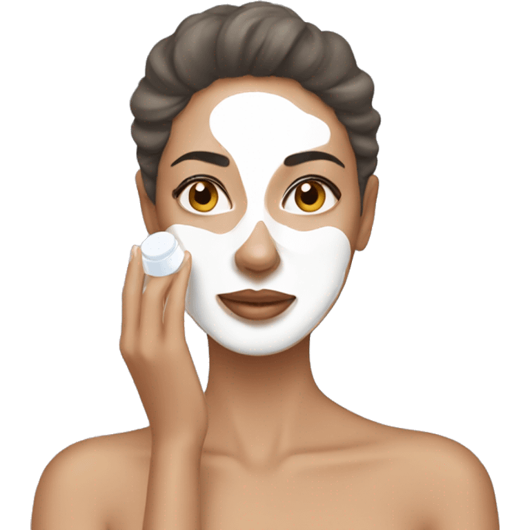 Woman doing skincare emoji