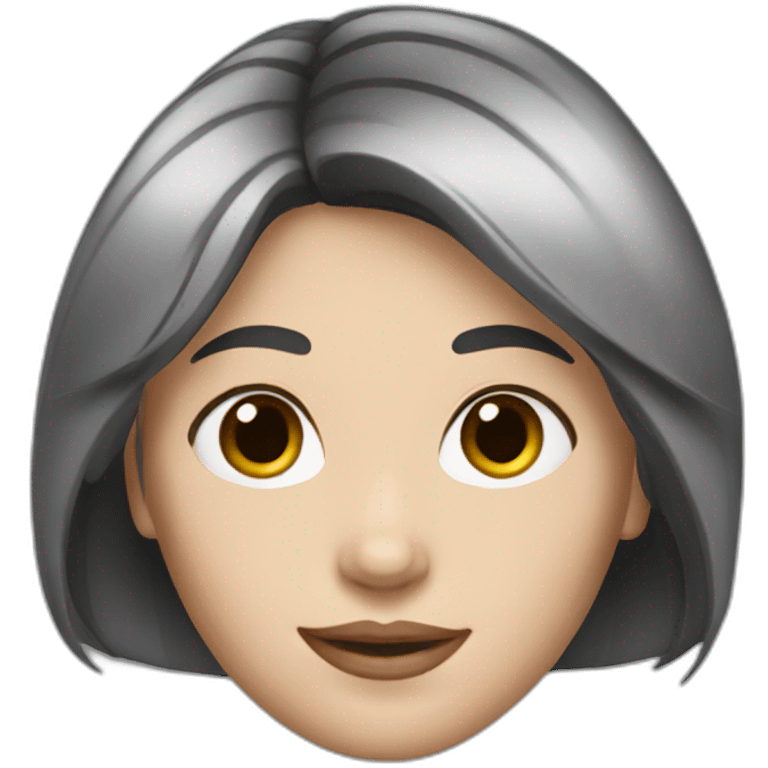 white women black hair emoji