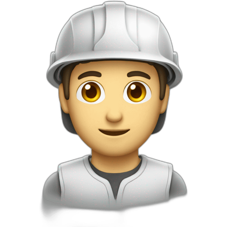 ingeniero pelo rubio , con casco y que diga Jhan emoji