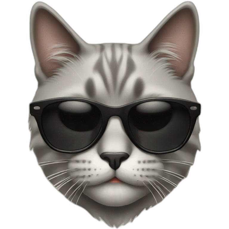 brutal cat with black sunglas emoji