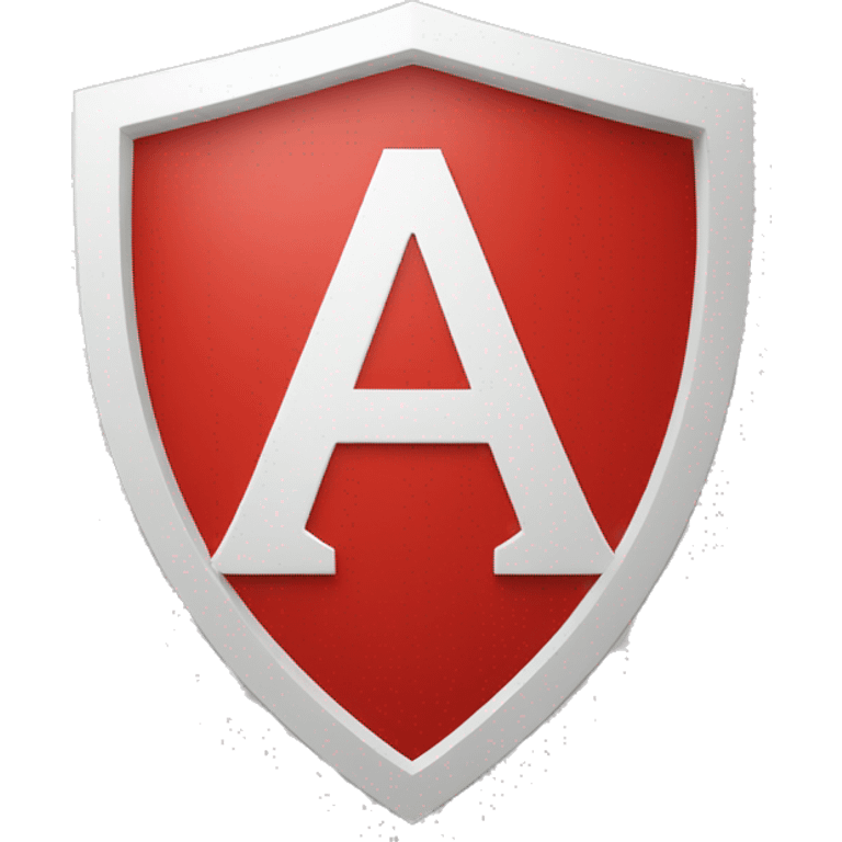 white letter a in a red hexagonal shield emoji