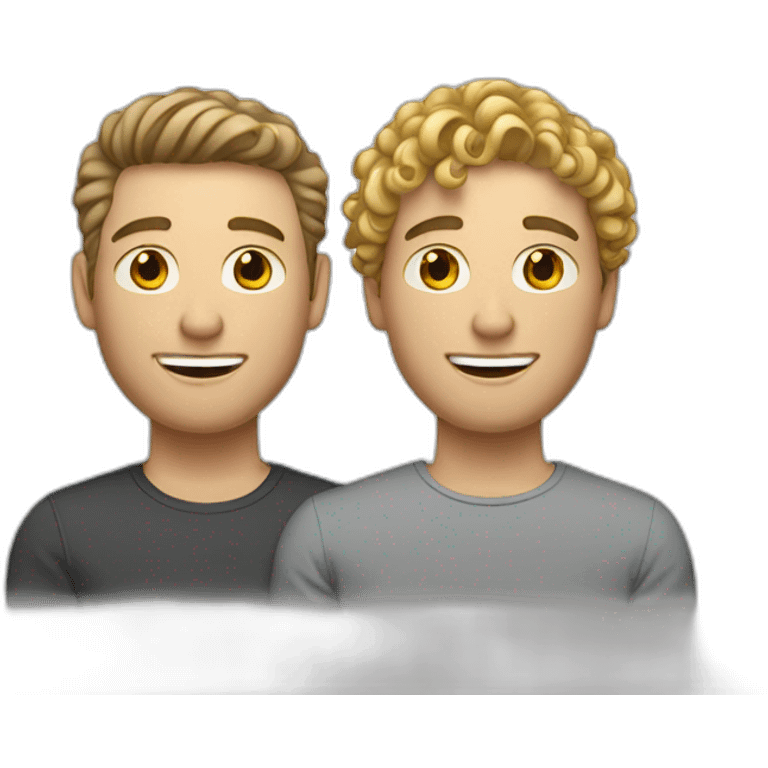 White-men-gay-couple,-1-with-curly-brown-hair-,and-1-with-short-blond-hair. emoji