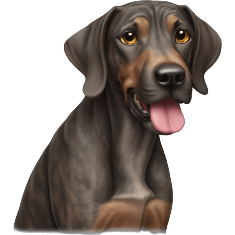 Brindle Plott hound emoji