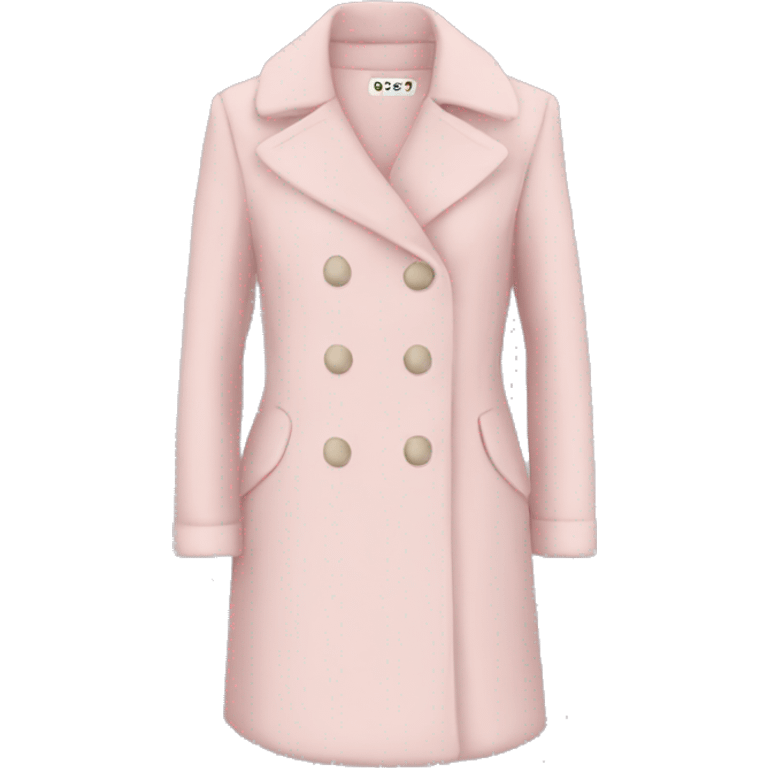 Pale pink petite coat emoji