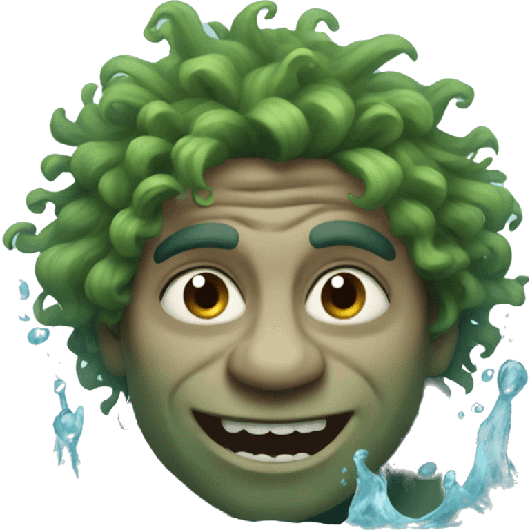 troll in water with curly hair emoji