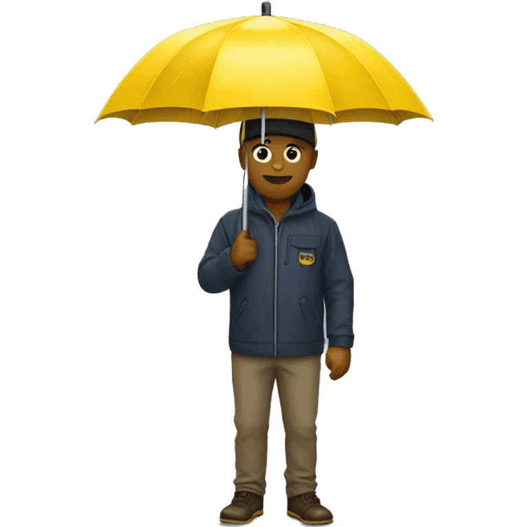 Guarda chuva amarelo  emoji