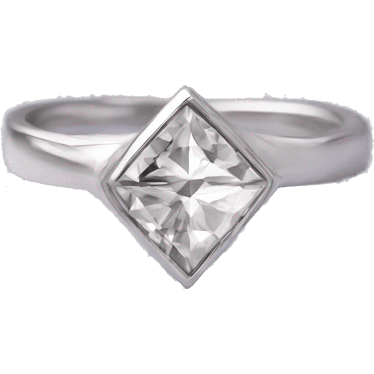 Diamond ring silver emoji