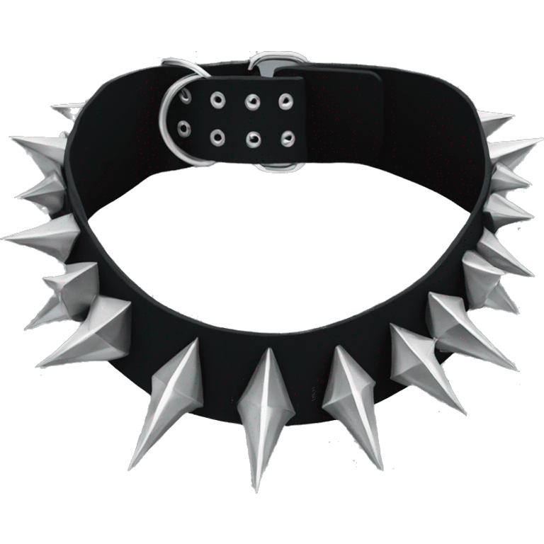 black spiked collar choker emoji