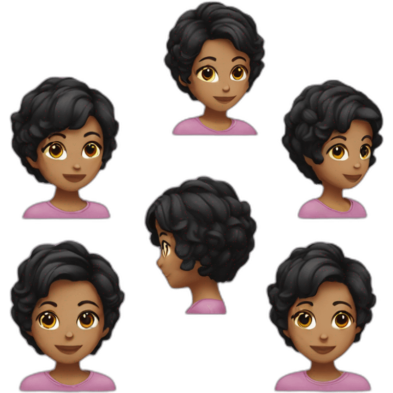 Graphic designer black short hair  emoji