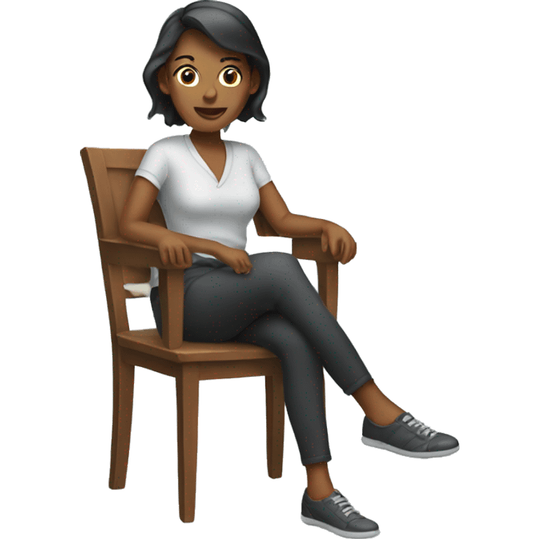 woman sitting on a chair emoji