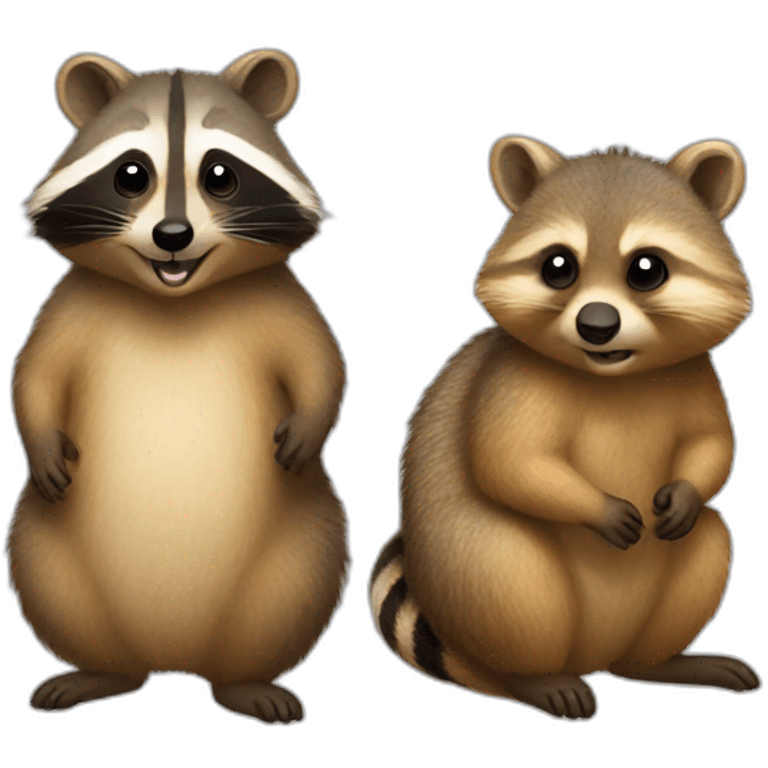 quokka and racoon emoji