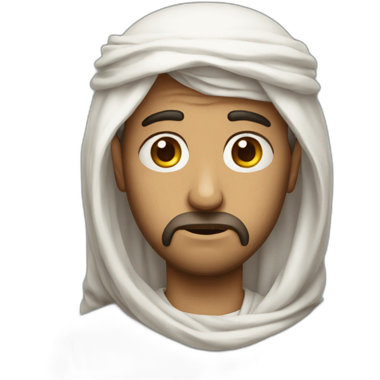 Sad arabian man emoji